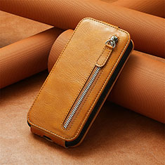 Handytasche Flip Schutzhülle Leder S01D für Huawei Nova Y71 Braun