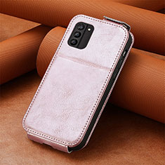 Handytasche Flip Schutzhülle Leder S01D für Nokia G100 Rosegold