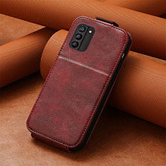 Handytasche Flip Schutzhülle Leder S01D für Nokia G100 Rot