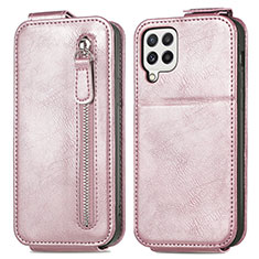 Handytasche Flip Schutzhülle Leder S01D für Samsung Galaxy A22 4G Rosegold