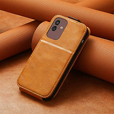 Handytasche Flip Schutzhülle Leder S01D für Samsung Galaxy M13 5G Braun