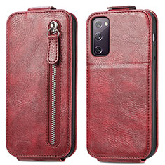 Handytasche Flip Schutzhülle Leder S01D für Samsung Galaxy S20 FE 4G Rot