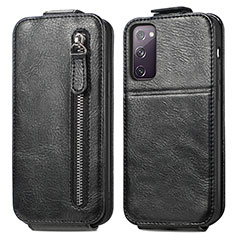 Handytasche Flip Schutzhülle Leder S01D für Samsung Galaxy S20 FE 4G Schwarz