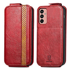 Handytasche Flip Schutzhülle Leder S02D für Samsung Galaxy F13 4G Rot