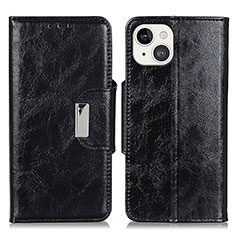 Handytasche Stand Schutzhülle Flip Leder Hülle A01 für Apple iPhone 13 Mini Schwarz