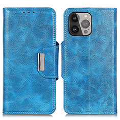 Handytasche Stand Schutzhülle Flip Leder Hülle A01 für Apple iPhone 14 Pro Blau