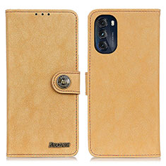 Handytasche Stand Schutzhülle Flip Leder Hülle A01D für Motorola Moto G 5G (2022) Gold