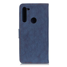 Handytasche Stand Schutzhülle Flip Leder Hülle A01D für Motorola Moto One Fusion Plus Blau