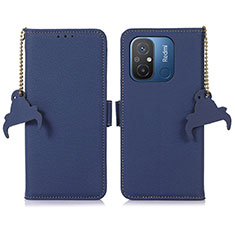 Handytasche Stand Schutzhülle Flip Leder Hülle A01D für Xiaomi Redmi 12C 4G Blau