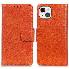 Handytasche Stand Schutzhülle Flip Leder Hülle A02 für Apple iPhone 13 Mini Orange