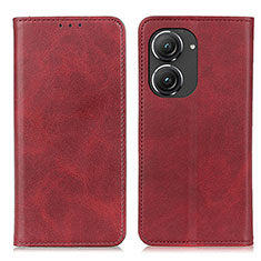 Handytasche Stand Schutzhülle Flip Leder Hülle A02D für Asus Zenfone 9 Rot