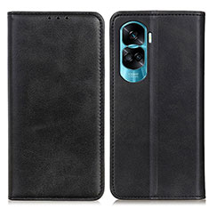 Handytasche Stand Schutzhülle Flip Leder Hülle A02D für Huawei Honor 90 Lite 5G Schwarz