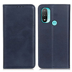 Handytasche Stand Schutzhülle Flip Leder Hülle A02D für Motorola Moto E40 Blau