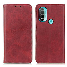 Handytasche Stand Schutzhülle Flip Leder Hülle A02D für Motorola Moto E40 Rot