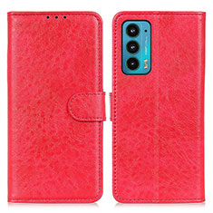 Handytasche Stand Schutzhülle Flip Leder Hülle A02D für Motorola Moto Edge 20 5G Rot