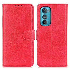 Handytasche Stand Schutzhülle Flip Leder Hülle A02D für Motorola Moto Edge 30 5G Rot