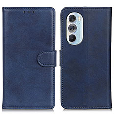 Handytasche Stand Schutzhülle Flip Leder Hülle A02D für Motorola Moto Edge 30 Pro 5G Blau