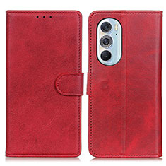 Handytasche Stand Schutzhülle Flip Leder Hülle A02D für Motorola Moto Edge 30 Pro 5G Rot