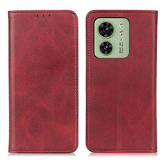 Handytasche Stand Schutzhülle Flip Leder Hülle A02D für Motorola Moto Edge 40 5G Rot