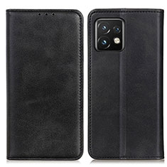 Handytasche Stand Schutzhülle Flip Leder Hülle A02D für Motorola Moto Edge Plus (2023) 5G Schwarz