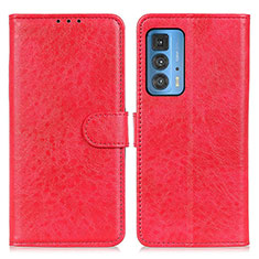 Handytasche Stand Schutzhülle Flip Leder Hülle A02D für Motorola Moto Edge S Pro 5G Rot