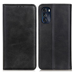 Handytasche Stand Schutzhülle Flip Leder Hülle A02D für Motorola Moto G 5G (2022) Schwarz