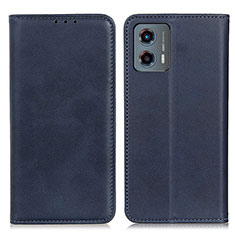 Handytasche Stand Schutzhülle Flip Leder Hülle A02D für Motorola Moto G 5G (2023) Blau