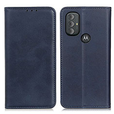 Handytasche Stand Schutzhülle Flip Leder Hülle A02D für Motorola Moto G Play (2023) Blau