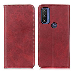 Handytasche Stand Schutzhülle Flip Leder Hülle A02D für Motorola Moto G Pure Rot