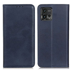 Handytasche Stand Schutzhülle Flip Leder Hülle A02D für Motorola Moto G72 Blau