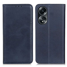 Handytasche Stand Schutzhülle Flip Leder Hülle A02D für Oppo A18 Blau