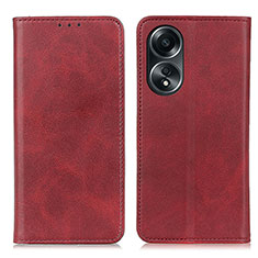 Handytasche Stand Schutzhülle Flip Leder Hülle A02D für Oppo A18 Rot