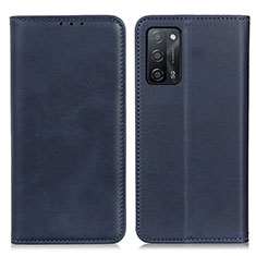 Handytasche Stand Schutzhülle Flip Leder Hülle A02D für Oppo A53s 5G Blau