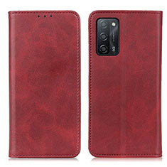 Handytasche Stand Schutzhülle Flip Leder Hülle A02D für Oppo A53s 5G Rot