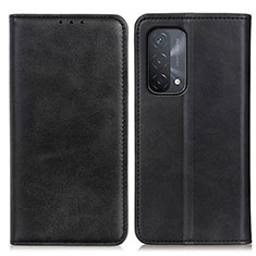 Handytasche Stand Schutzhülle Flip Leder Hülle A02D für Oppo A54 5G Schwarz