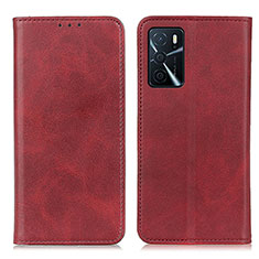 Handytasche Stand Schutzhülle Flip Leder Hülle A02D für Oppo A54s Rot