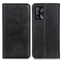 Handytasche Stand Schutzhülle Flip Leder Hülle A02D für Oppo F19s Schwarz