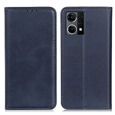 Handytasche Stand Schutzhülle Flip Leder Hülle A02D für Oppo F21 Pro 4G Blau