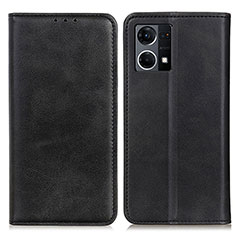 Handytasche Stand Schutzhülle Flip Leder Hülle A02D für Oppo F21s Pro 4G Schwarz