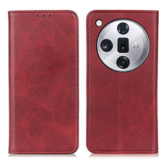 Handytasche Stand Schutzhülle Flip Leder Hülle A02D für Oppo Find X7 5G Rot