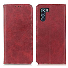 Handytasche Stand Schutzhülle Flip Leder Hülle A02D für Oppo K9 Pro 5G Rot