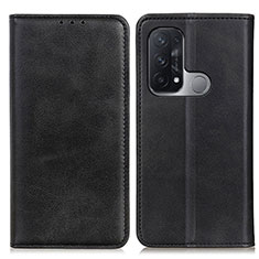 Handytasche Stand Schutzhülle Flip Leder Hülle A02D für Oppo Reno5 A Schwarz