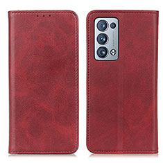 Handytasche Stand Schutzhülle Flip Leder Hülle A02D für Oppo Reno6 Pro 5G Rot