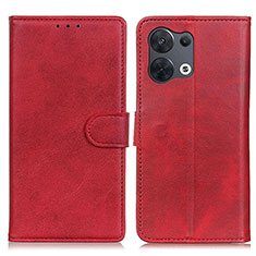 Handytasche Stand Schutzhülle Flip Leder Hülle A02D für Oppo Reno8 5G Rot