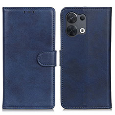 Handytasche Stand Schutzhülle Flip Leder Hülle A02D für Oppo Reno9 Pro+ Plus 5G Blau