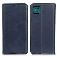 Handytasche Stand Schutzhülle Flip Leder Hülle A02D für Samsung Galaxy A22 5G Blau