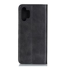 Handytasche Stand Schutzhülle Flip Leder Hülle A02D für Samsung Galaxy A32 4G Schwarz