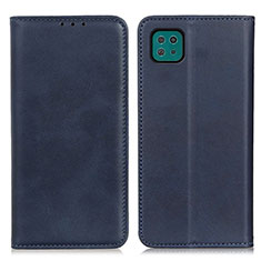 Handytasche Stand Schutzhülle Flip Leder Hülle A02D für Samsung Galaxy F42 5G Blau
