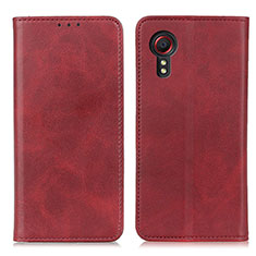 Handytasche Stand Schutzhülle Flip Leder Hülle A02D für Samsung Galaxy XCover 5 SM-G525F Rot