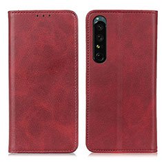 Handytasche Stand Schutzhülle Flip Leder Hülle A02D für Sony Xperia 1 IV Rot